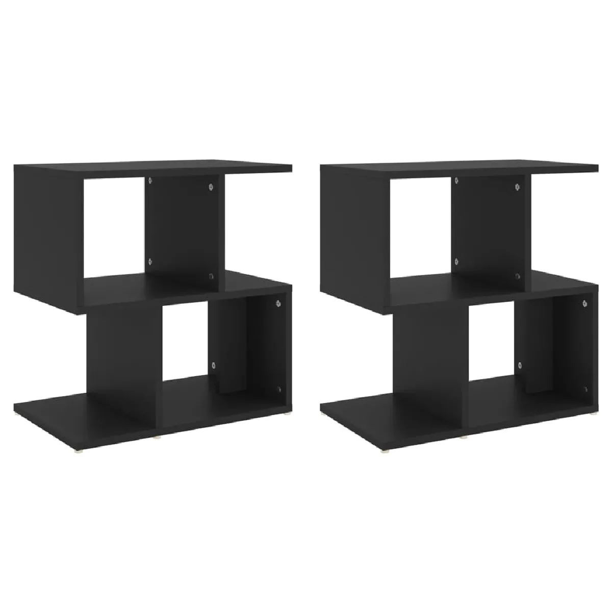 Lot De 2 Tables De Chevet Avec Étagères 50 X 30 X 51,5 Cm Dec035601