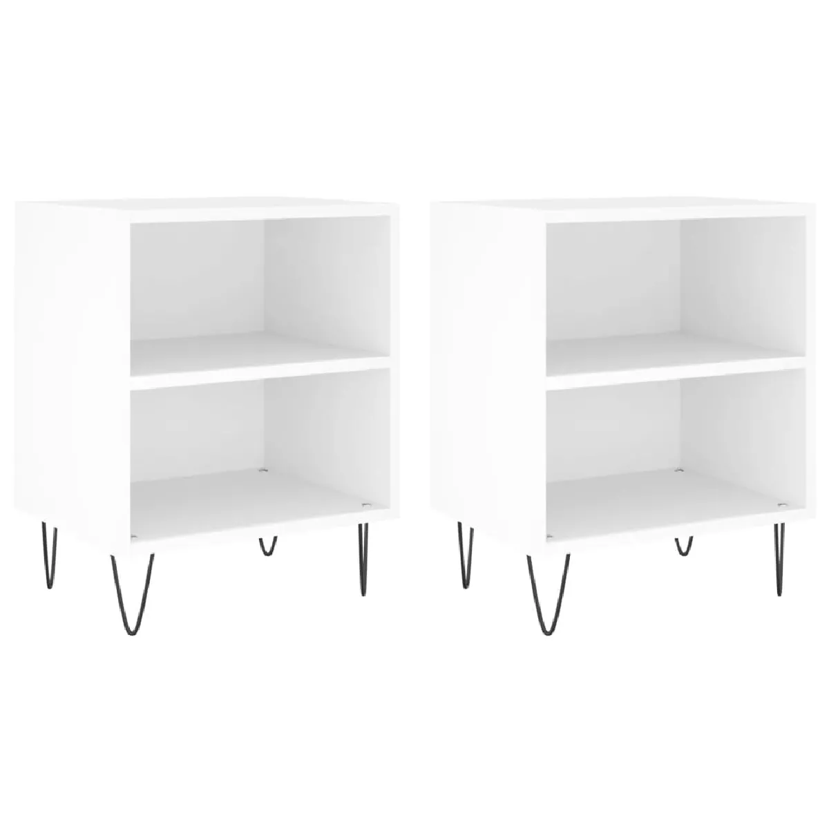 Lot De 2 Tables De Chevet Avec Compartiment Ouvert 40 X 30 X 50 Dec034899