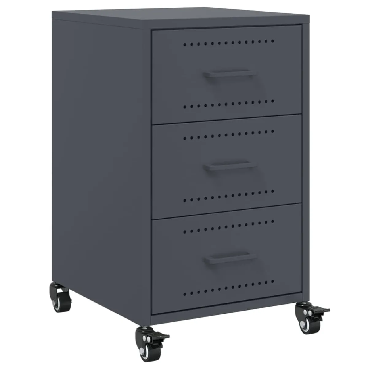 Table De Chevet Sur Roulettes Avec 3 Tiroirs 36 X 39 X 59 Cm Dec033099