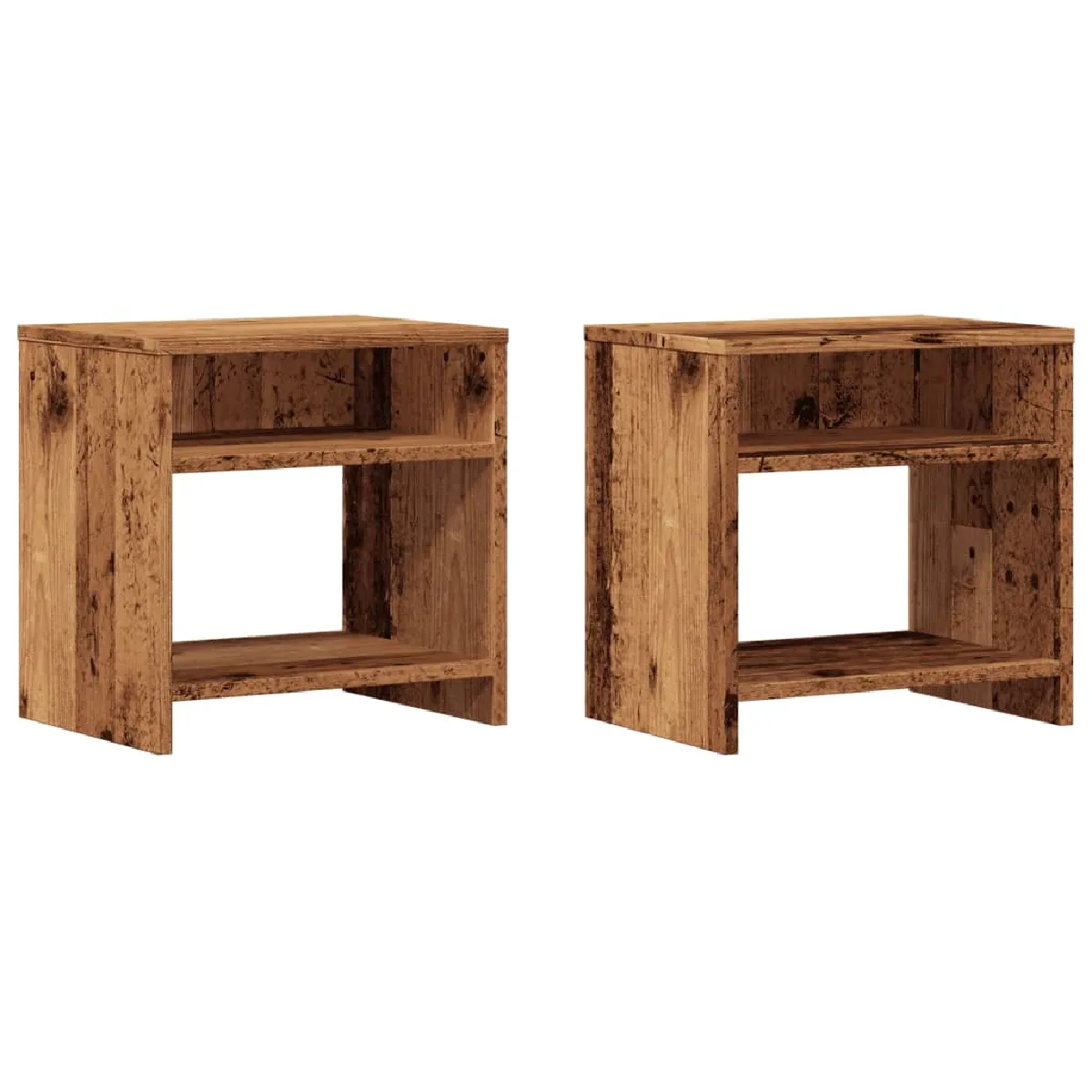Lot De 2 Tables De Chevet Avec Compartiment Ouvert 40 X 30 X 40 Dec035778