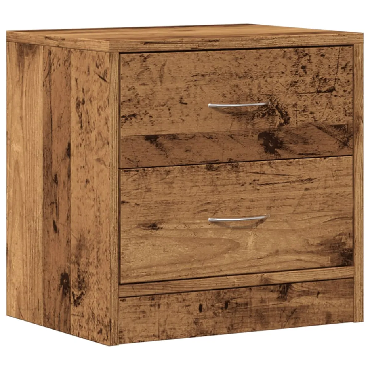 Table De Chevet Avec Deux Tiroirs 40 X 30 X 40 Cm Bois D'ingénierie Dec034715