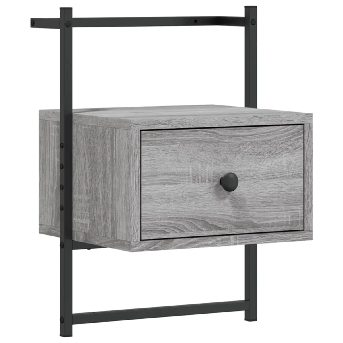 Table De Chevet Avec Tiroir 35 X 30 X 51 Cm Bois D'ingénierie Gris Dec034326