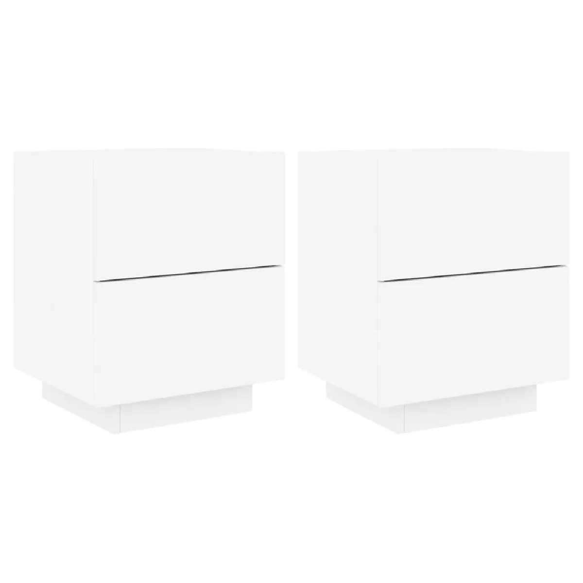 Lot De 2 Tables De Chevet 45 X 40 X 55 Cm En Bois Dec032868