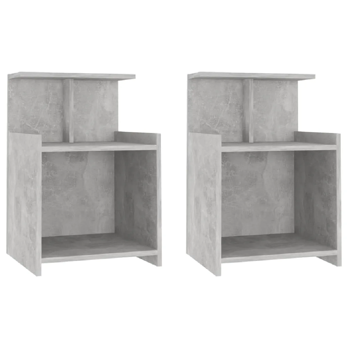 Lot De 2 Tables De Chevet Avec Étagères 40 X 35 X 60 Cm Dec035377