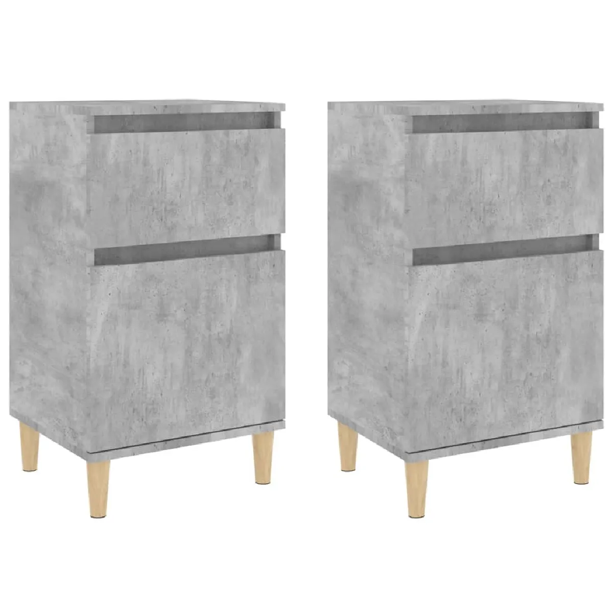 Lot De 2 Tables De Chevet Avec Tiroir Et Compartiment Avec Porte 40 X Dec035384