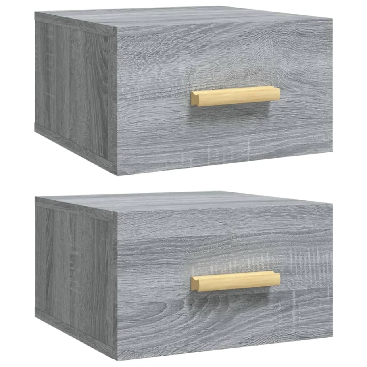 Lot De 2 Tables De Chevet Murales Avec Tiroir 35 X 35 X 20 Dec036109