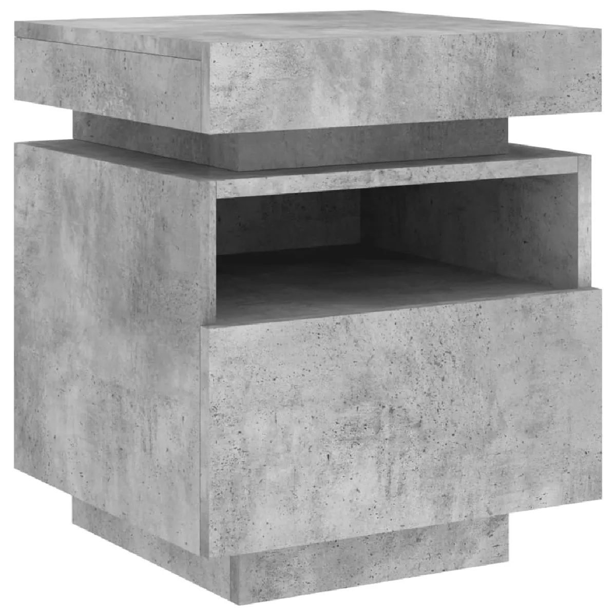 Table De Chevet Avec Tiroir Et Led Rvb 40 X 39 X 48,5 Cm Dec032779