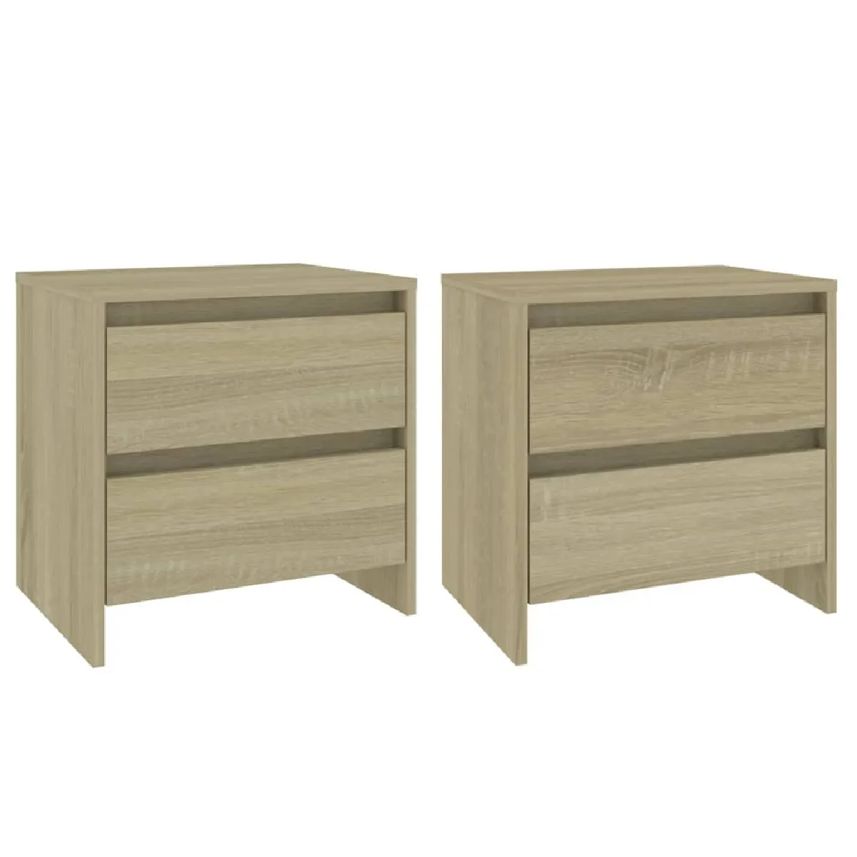 Lot De 2 Tables De Chevet Avec Deux Tiroirs 45 X 34,5 X 44,5 Dec035297