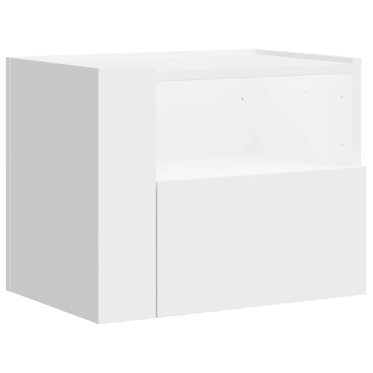 Table De Chevet Murale Avec Tiroir Et Compartiment Ouvert 45 X 30 X 35 Dec034227