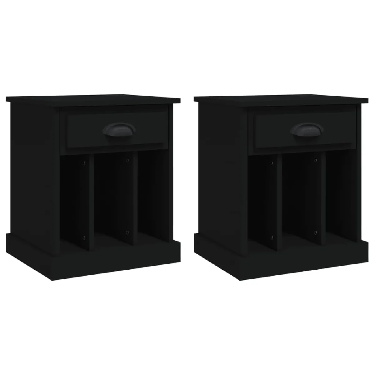 Lot De 2 Tables De Chevet Avec Tiroir Et 3 Compartiments 43 X 36 Dec035596