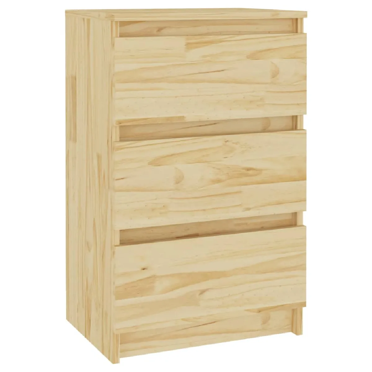 Table De Chevet Avec 3 Tiroirs 40 X 29,5 X 64 Cm Bois De Dec032914