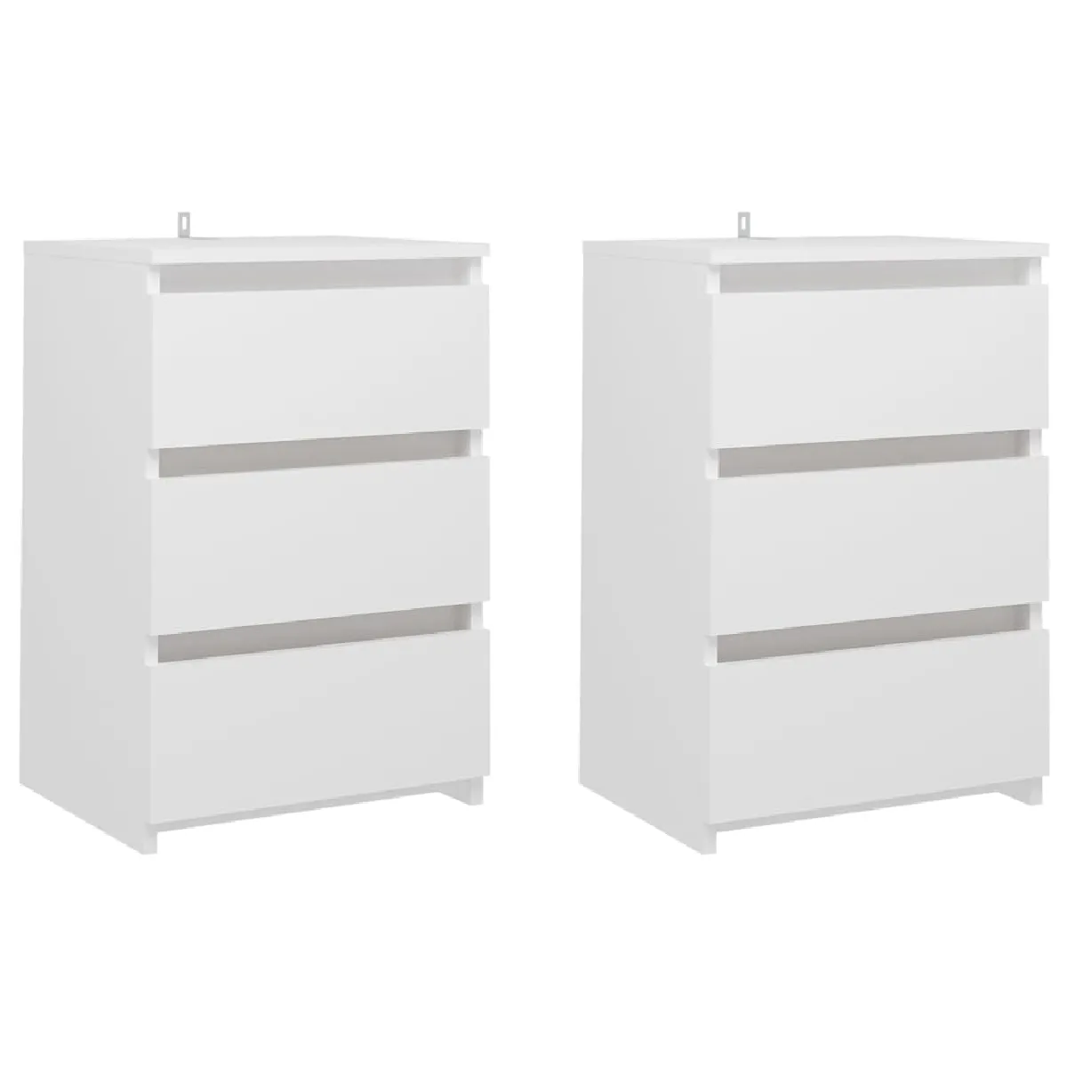 Lot De 2 Tables De Chevet Avec 3 Tiroirs 40 X 35 X 62,5 Dec034945