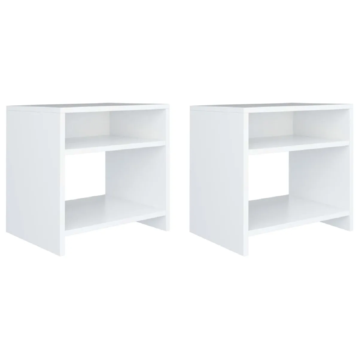 Lot De 2 Tables De Chevet Avec Compartiment Ouvert Et Étagère 40 X 30 Dec034891
