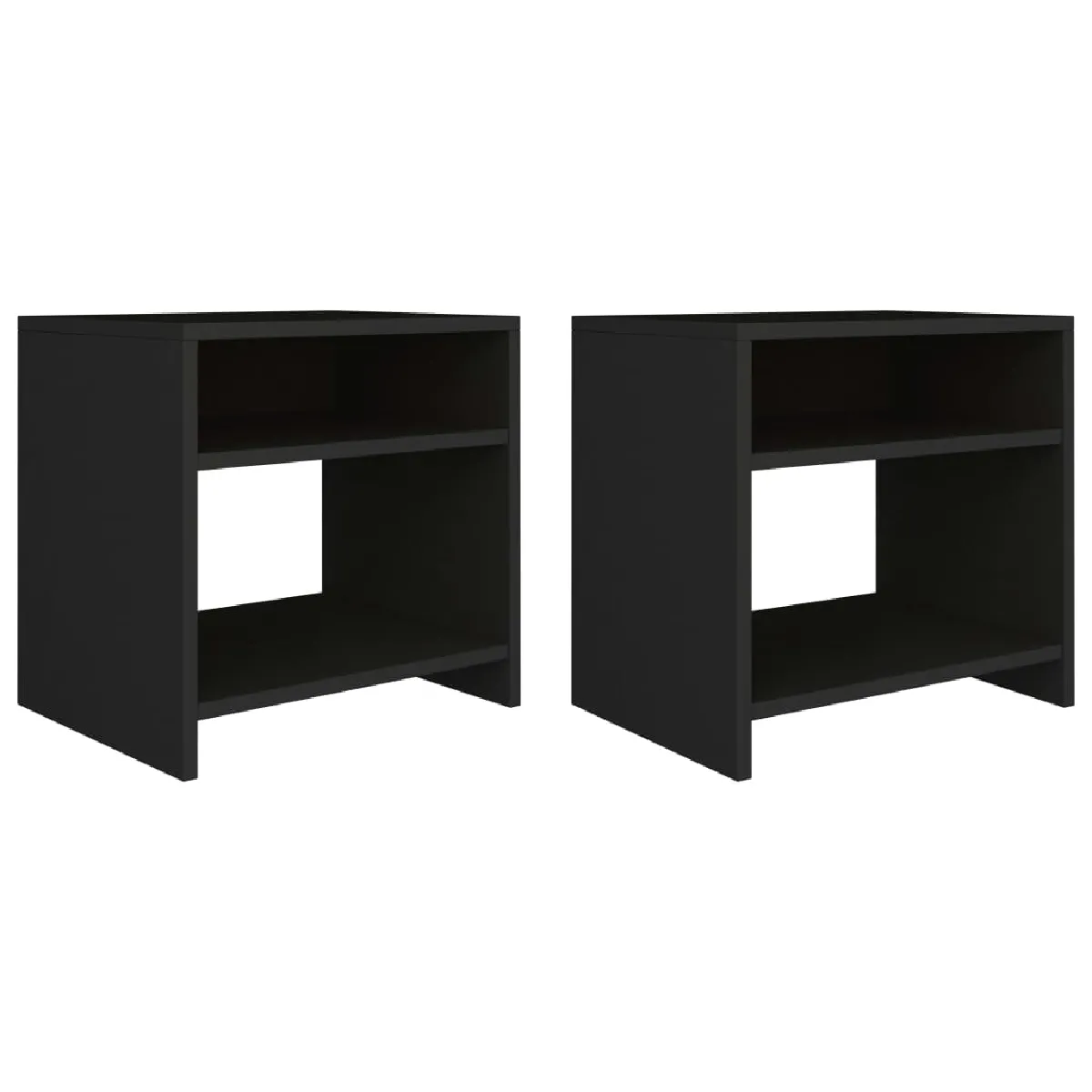 Lot De 2 Tables De Chevet Avec Compartiment Ouvert Et Étagère 40 X 30 Dec035503