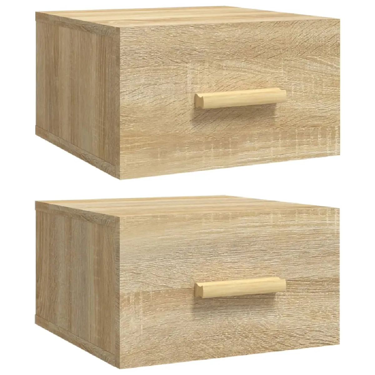 Lot De 2 Tables De Chevet Murales Avec Tiroir 35 X 35 X 20 Dec036068