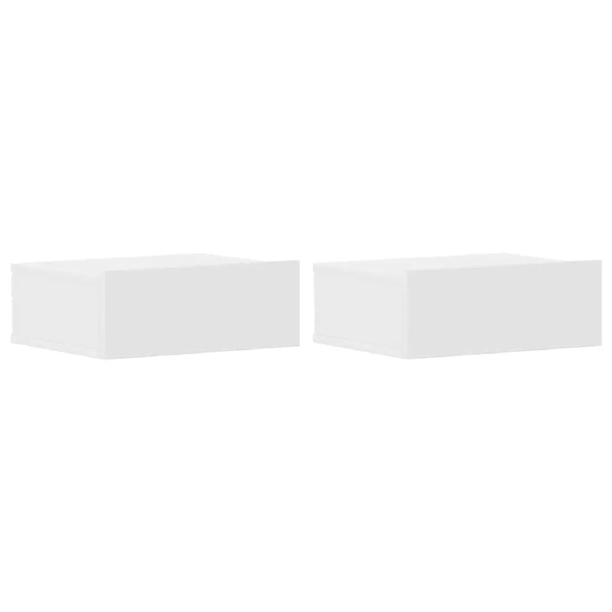 Lot De 2 Tables De Chevet Murale 40 X 30 X 15 Cm Avec Dec035989