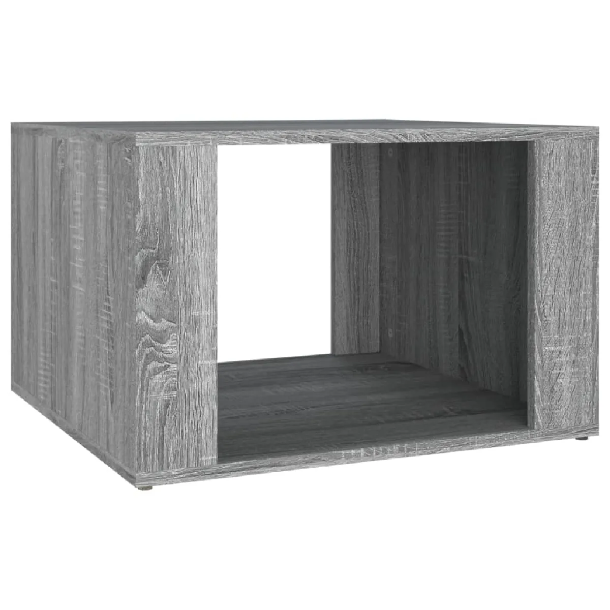 Table de Chevet avec Compartiment Ouvert en Bois d'Ingénierie 57 x 55 x 36 cm