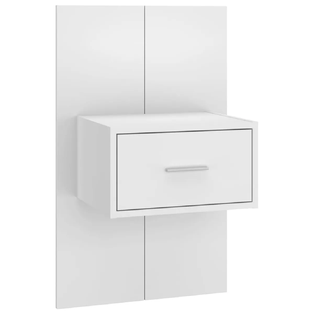 Table De Chevet Murale Avec Tiroir 48,5 X 32,5 X 80 Cm En Bois Dec034217