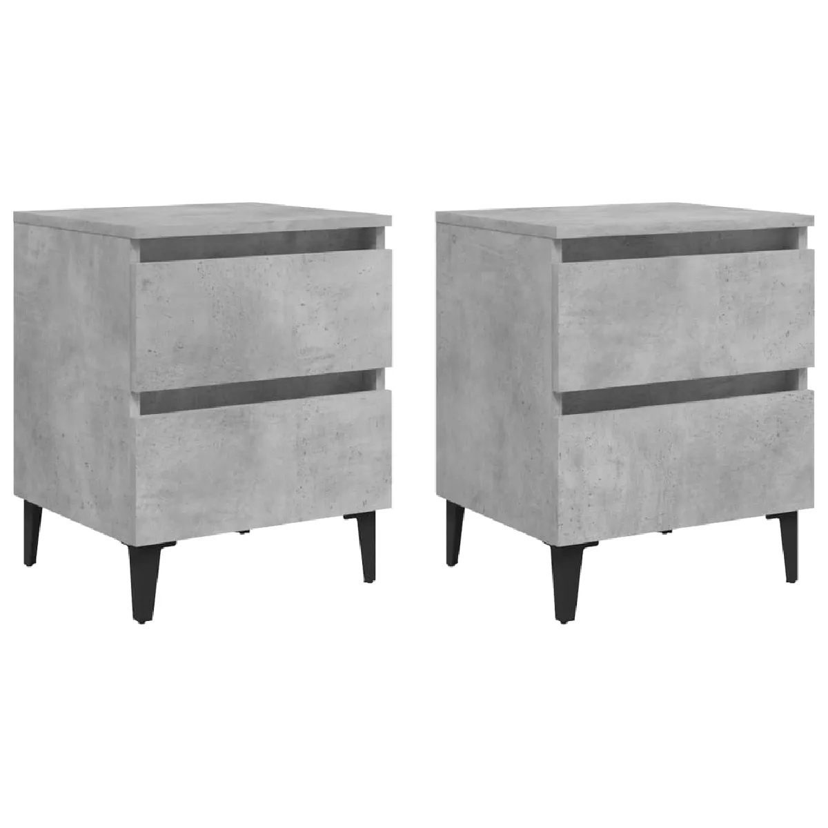 Lot De 2 Tables De Chevet Avec Tiroirs 40 X 35 X 50 Cm Dec035364