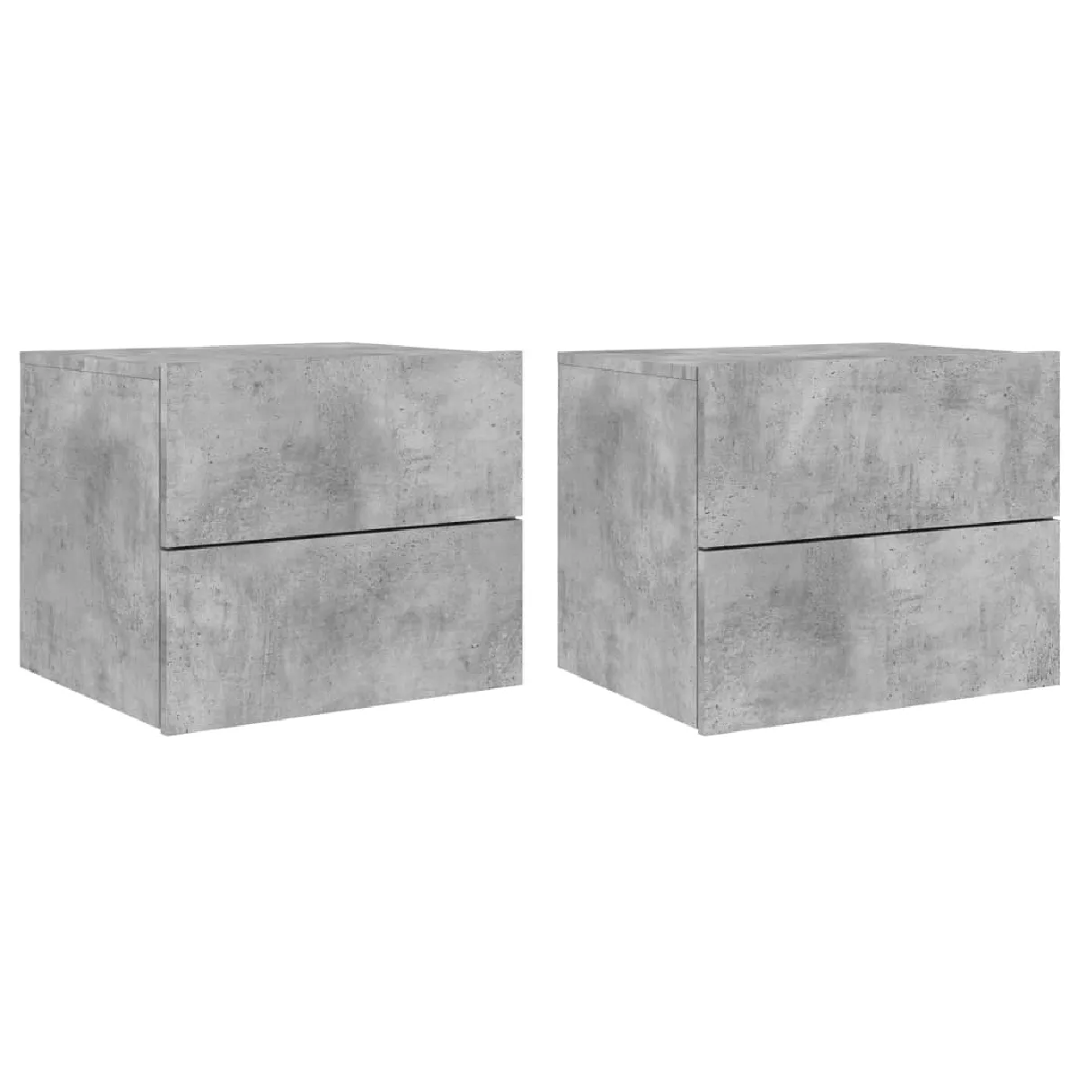 Tables De Chevet Murales Avec Lumières Led Et Tiroirs 50 X 39 X 41 Dec036159