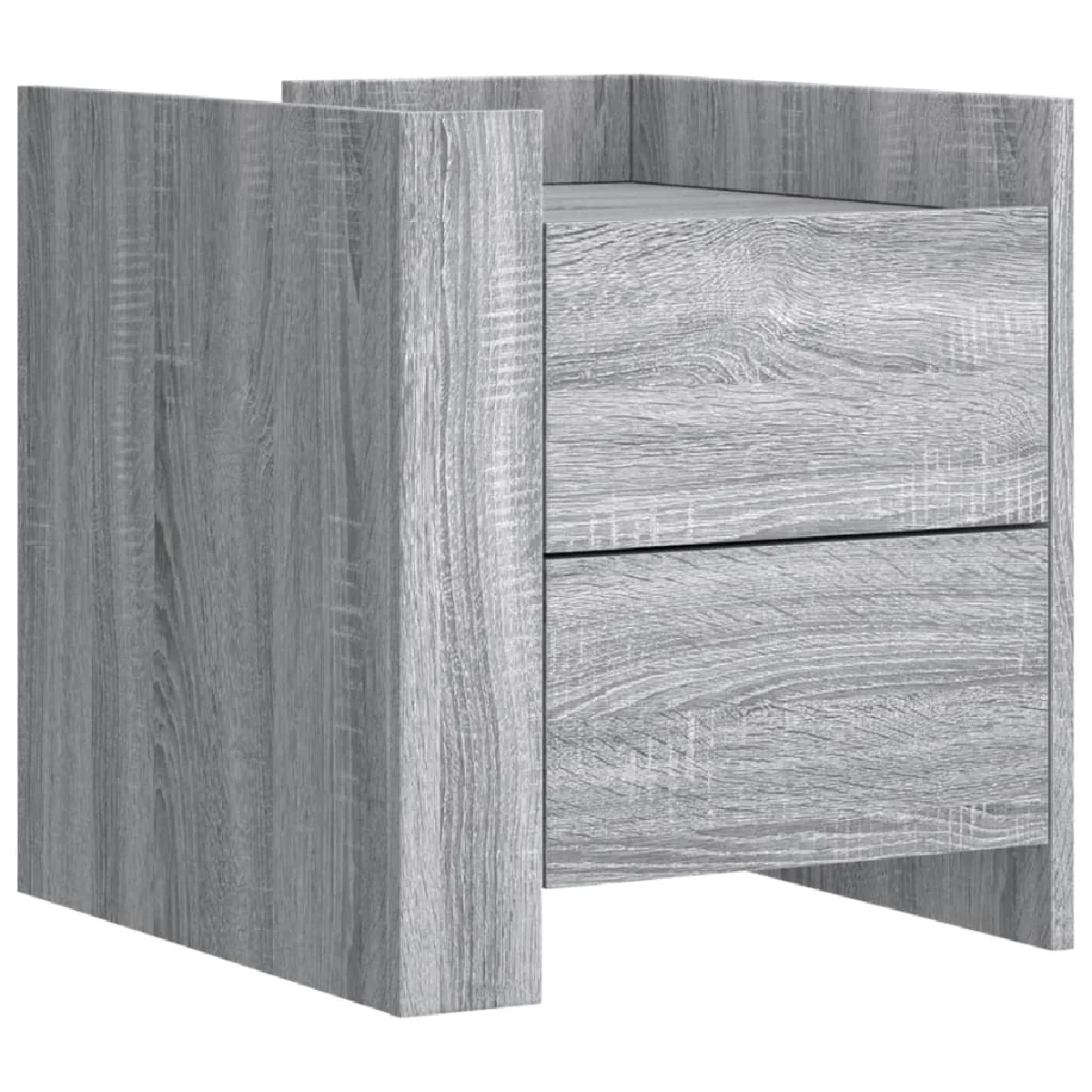 Table De Chevet Avec Deux Tiroirs 45 X 50 X 50 Cm Bois D'ingénierie Dec034673