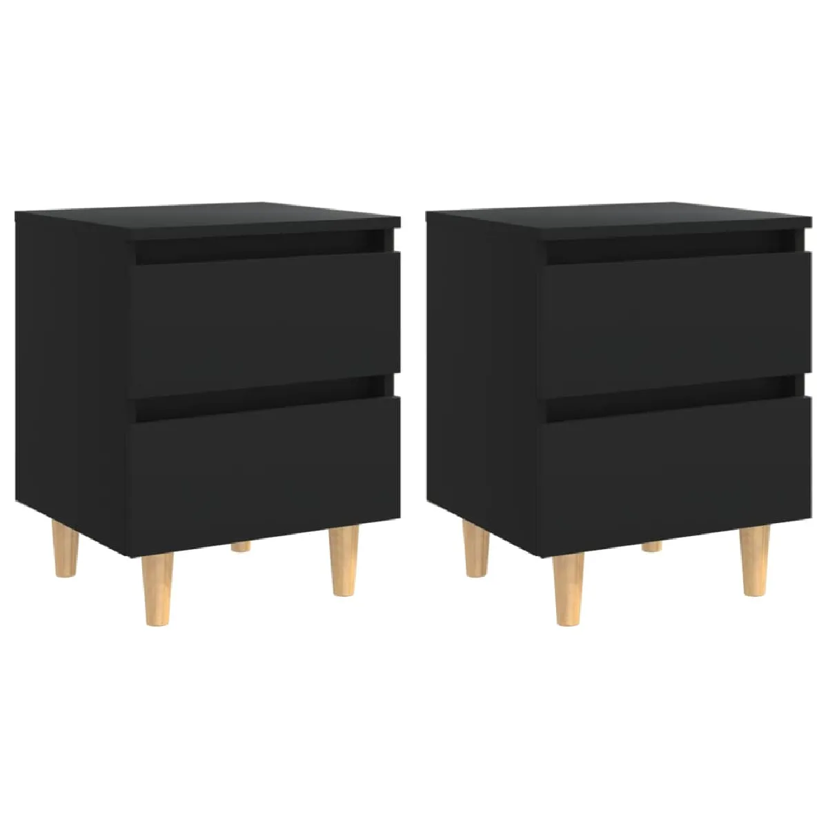 Lot De 2 Tables De Chevet Avec Deux Tiroirs 40 X 35 X 50 Dec035958