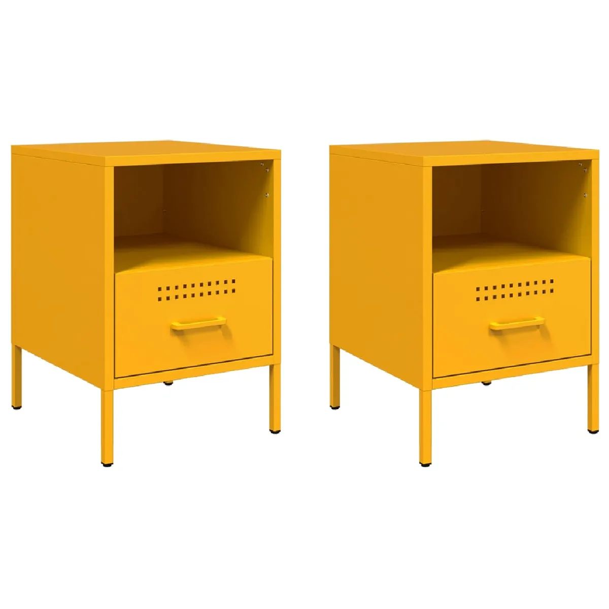 Lot De 2 Tables De Chevet Avec Tiroir Et Compartiment Ouvert 36 X 39 Dec035428