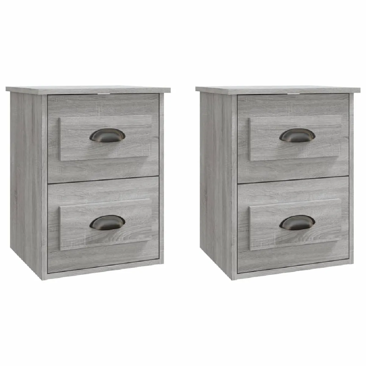 Lot De 2 Tables De Chevet Murales Avec Tiroirs 41,5 X 36 X 53 Dec036112