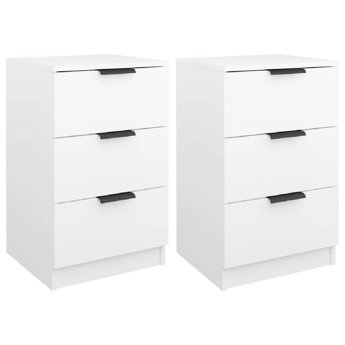 Lot De 2 Tables De Chevet Avec 3 Tiroirs 40 X 36 X 65 Dec034953