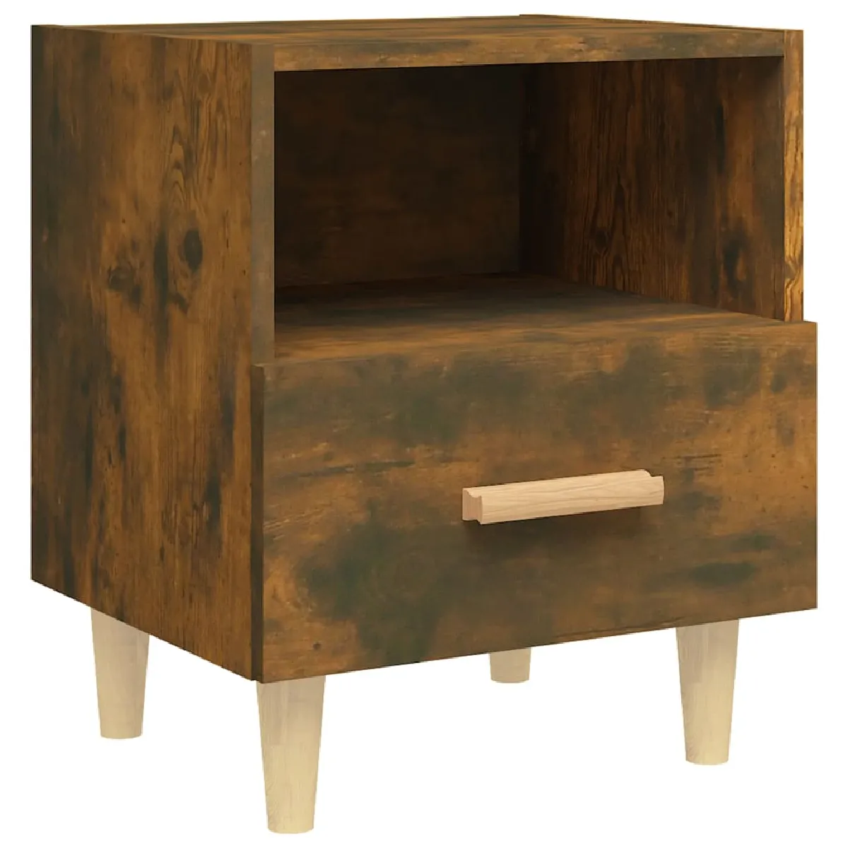 Table De Chevet Avec Compartiment Ouvert Et Tiroir 40 X 35 X 47 Cm Dec033565