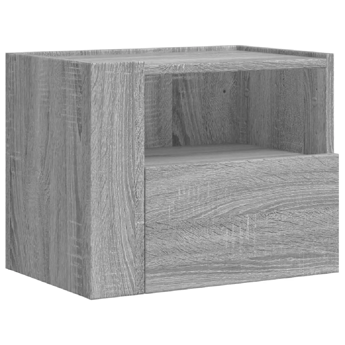Table De Chevet Murale Avec Tiroir Et Compartiment Ouvert 45 X 30 X 35 Dec034333