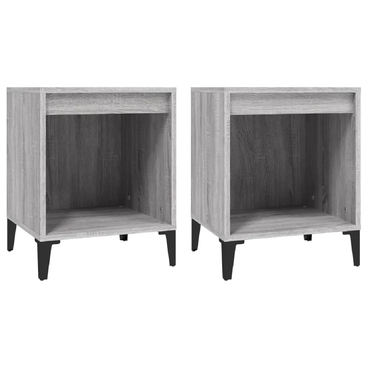 Lot De 2 Tables De Chevet Avec Compartiment Ouvert 40 X 35 X 50 Dec035690