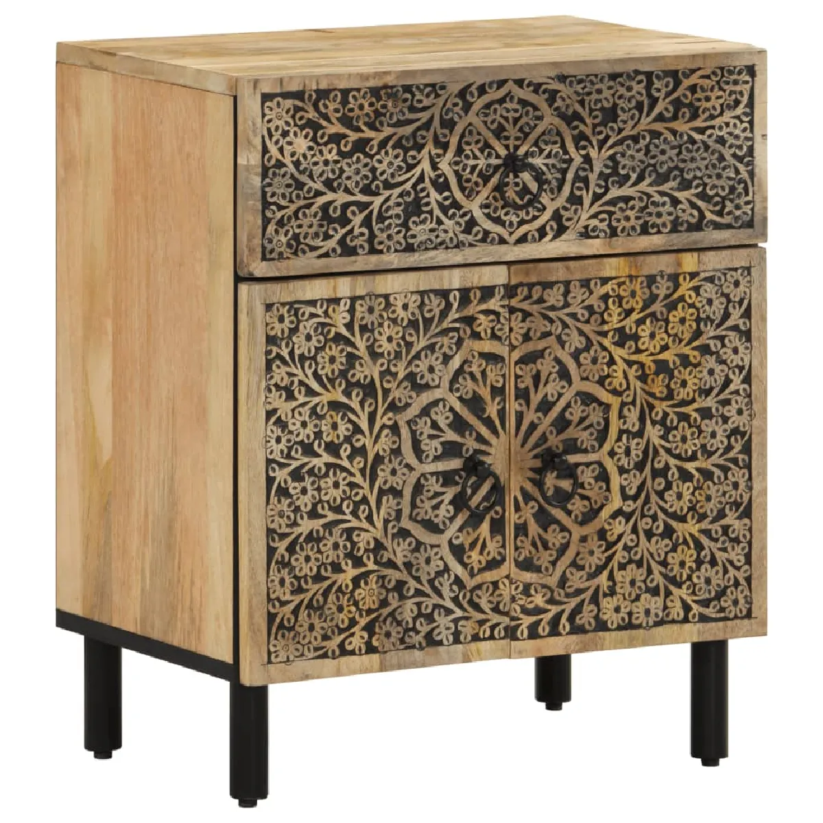 Table De Chevet Avec Tiroir Et Compartiment De Rangement 50 X 33 X 60 Dec033035
