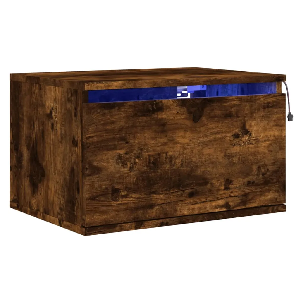 Table De Chevet Murale Avec Lumières Led Et Tiroir 50 X 36 X 30 Dec034170