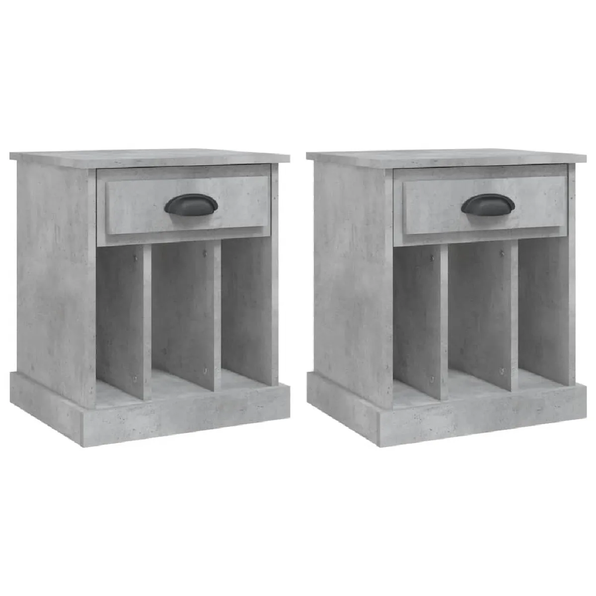 Lot De 2 Tables De Chevet Avec Tiroir Et 3 Compartiments 43 X 36 Dec035399