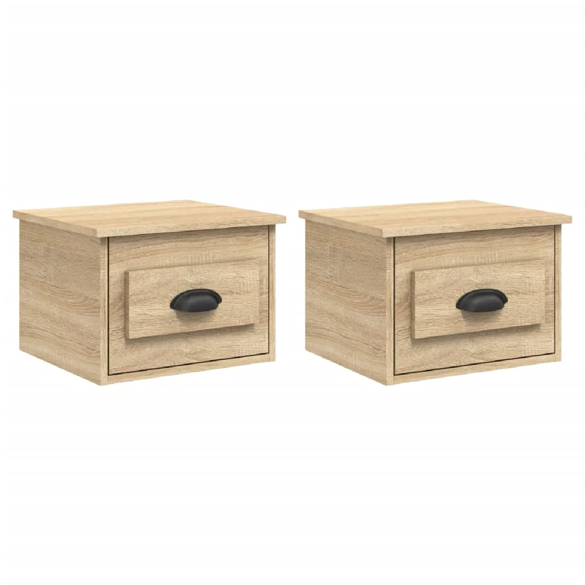 Lot De 2 Tables De Chevet Murales Avec Tiroir 41,5 X 36 X 28 Dec036070