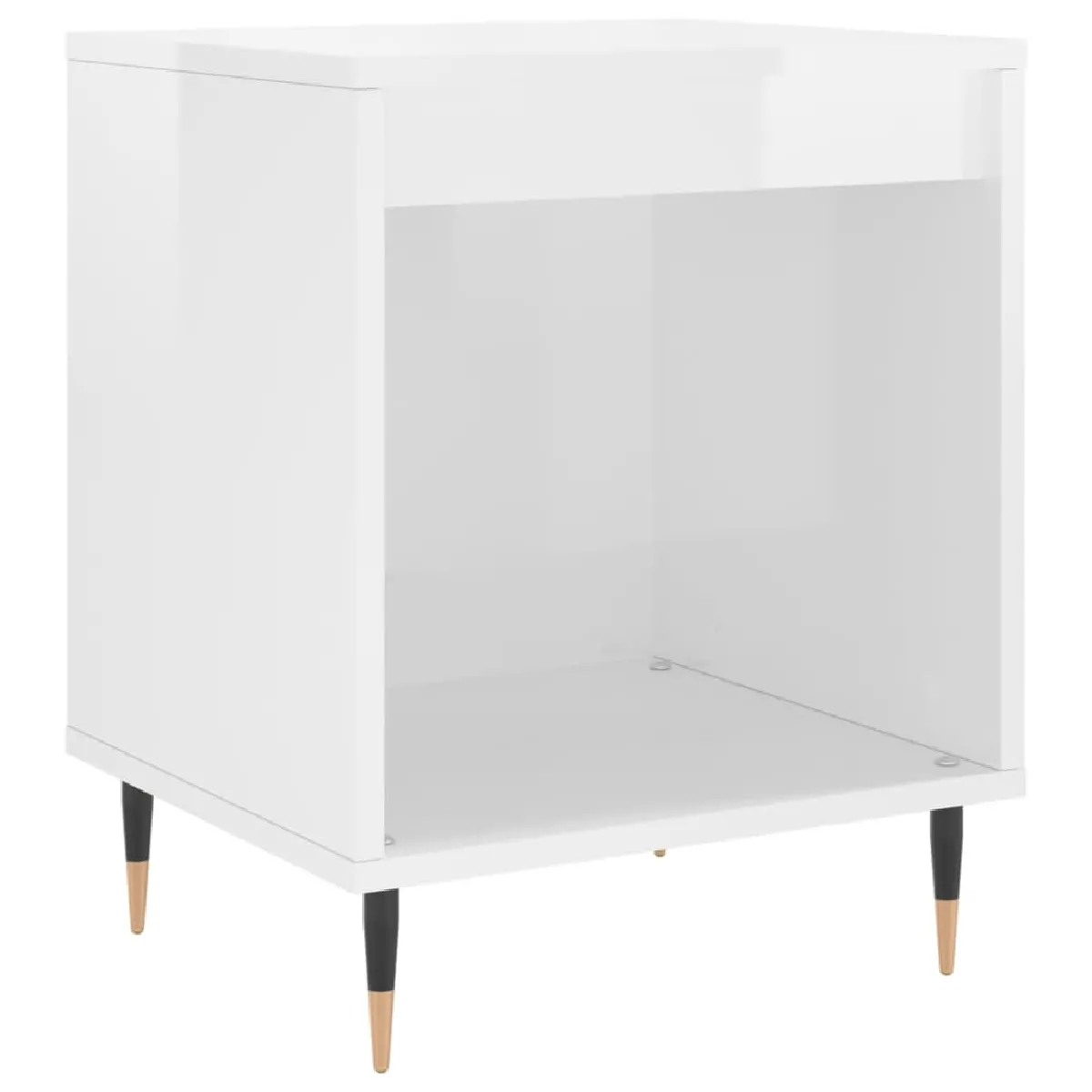 Table De Chevet Avec Compartiment Ouvert 40 X 35 X 50 Cm Bois D'ingénierie Dec033469
