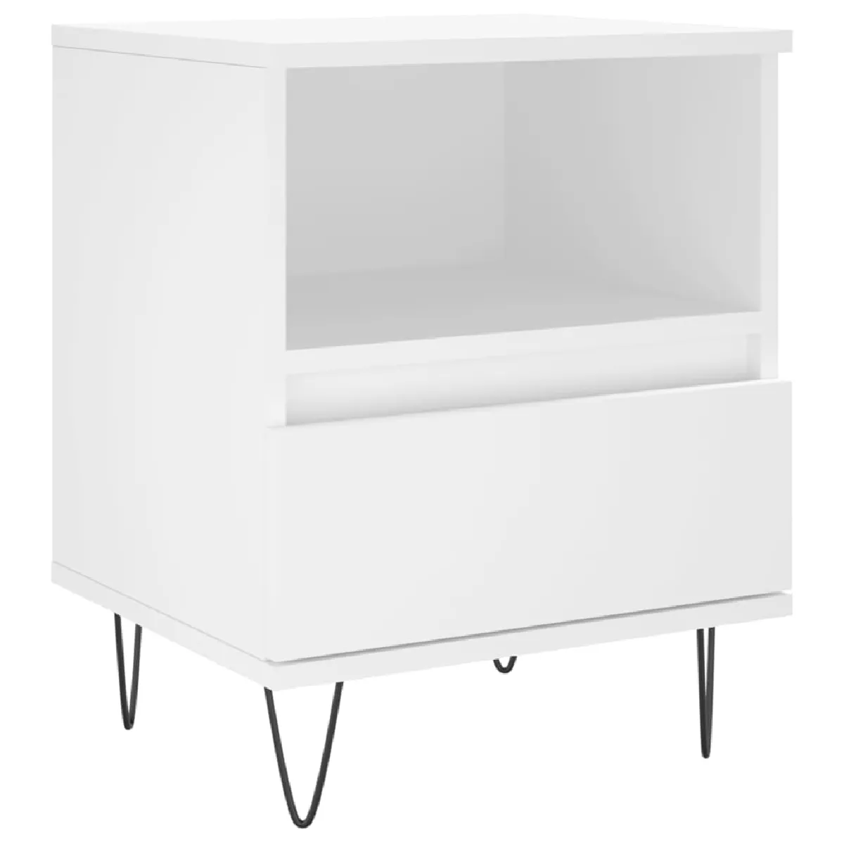 Table De Chevet Avec Tiroir Et Compartiment Ouvert 40 X 35 X 50 Cm Dec033367