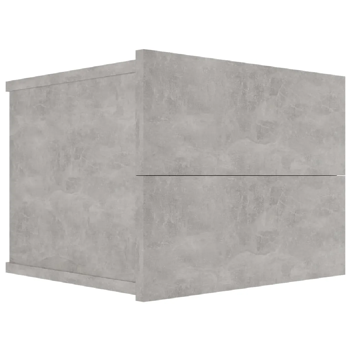 Table De Chevet Gris Avec Deux Tiroirs 40 X 30 X 30 Cm Bois Dec033974