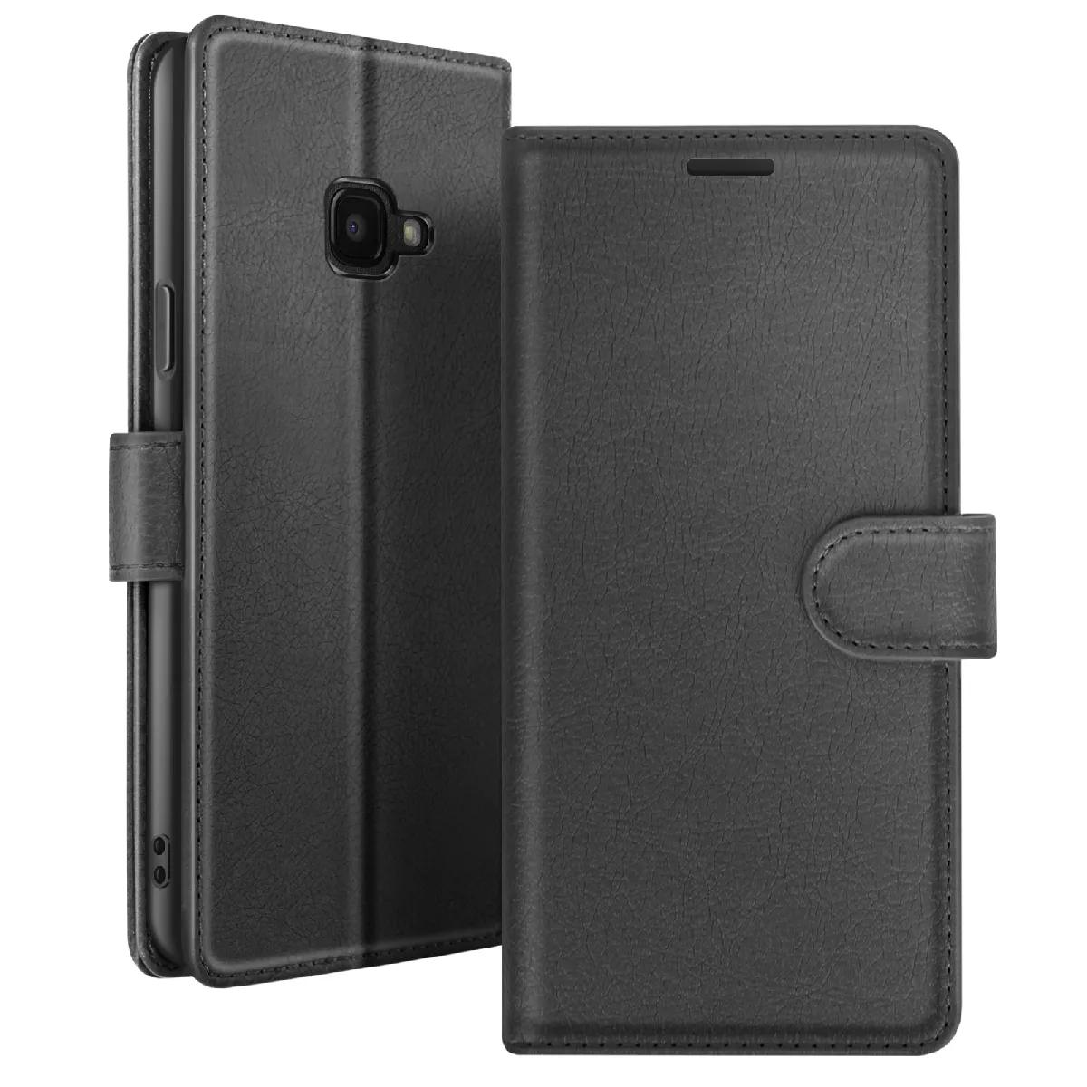 Étui Portefeuille Pour Galaxy Xcover 4 / 4s Avec Support Et Languette Magnétique Noir Zanaé