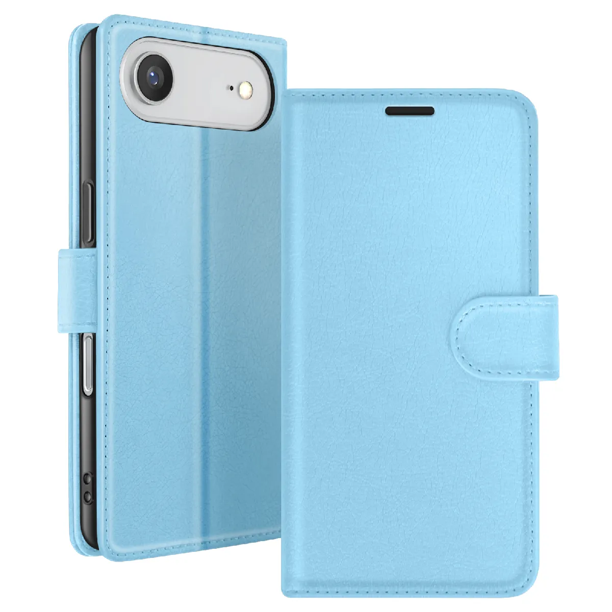 Étui Portefeuille Pour Iphone 17 Air Fonction Support Et Languette Magnétique Bleu Clair Zanaé