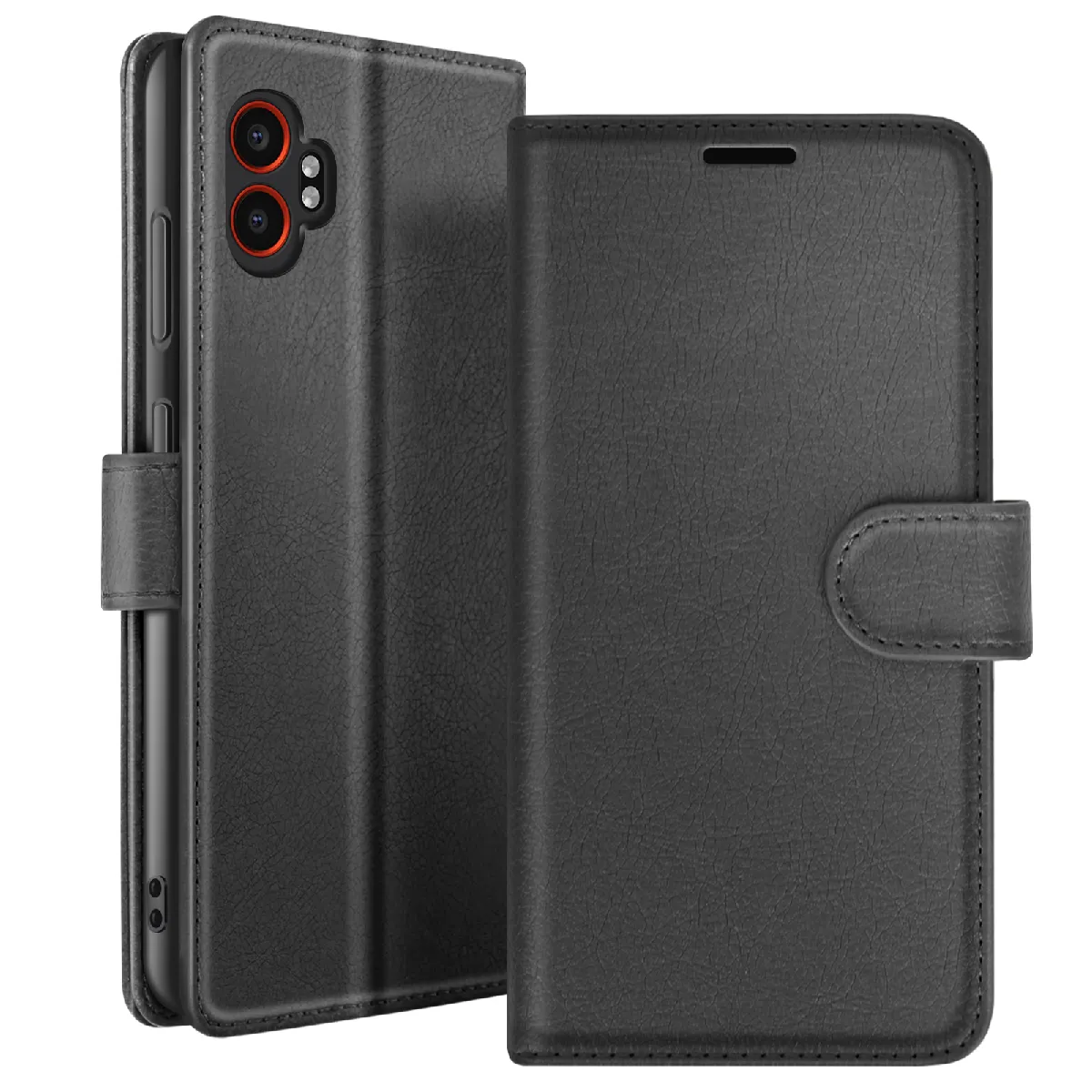 Étui Portefeuille Pour Galaxy Xcover 7 Pro Avec Support Et Languette Magnétique Noir Zanaé