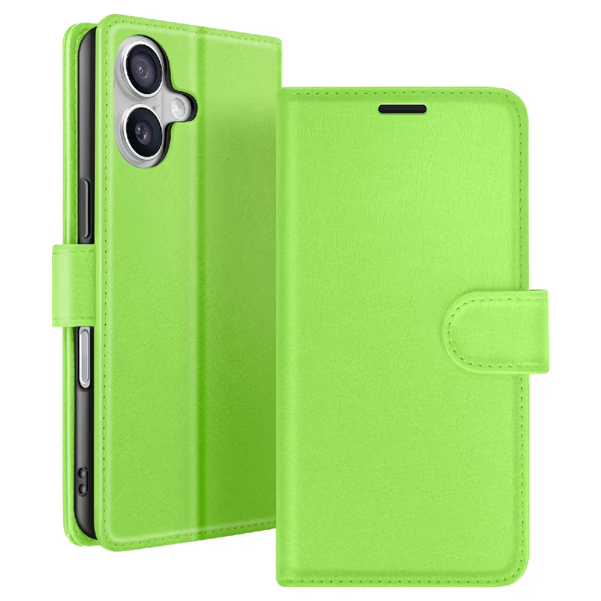 Étui Portefeuille Pour Iphone 17 Air Fonction Support Et Languette Magnétique Vert Zanaé