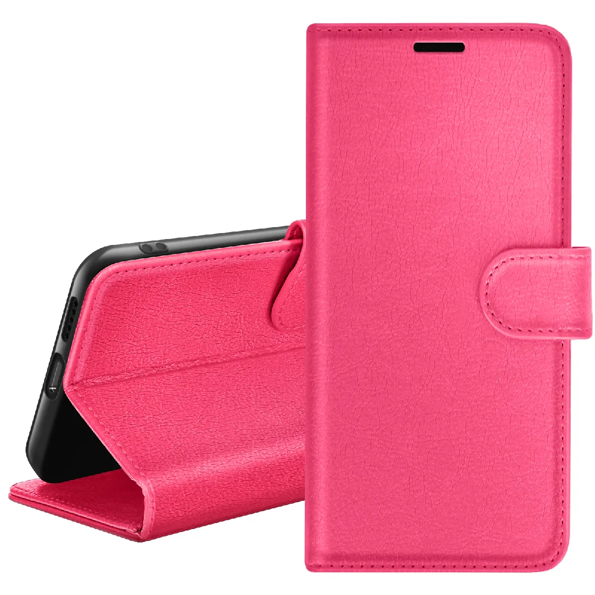 Étui Portefeuille Pour Vivo Y11s Support Et Languette Magnétique Fuchsia Zanaé