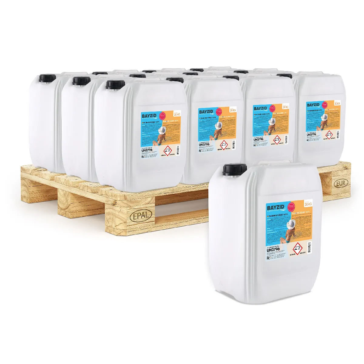 Ph Moins Liquide 14,9% Bayzid® En Bidon 24 X 20 Kg - Abaisseur De Ph Rapide Et Stable Pour Piscine