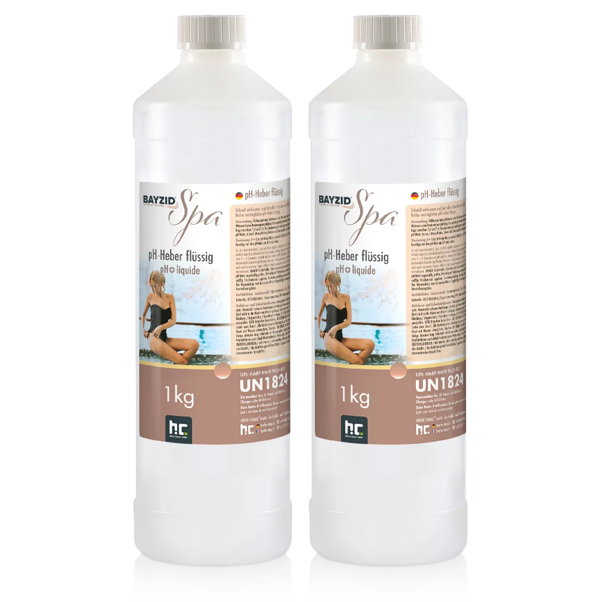 Bayzid Spa Exhausteur De Ph Plus Liquide 2 X 1 Kg Pour Spa - Augmente Rapidement Le Ph