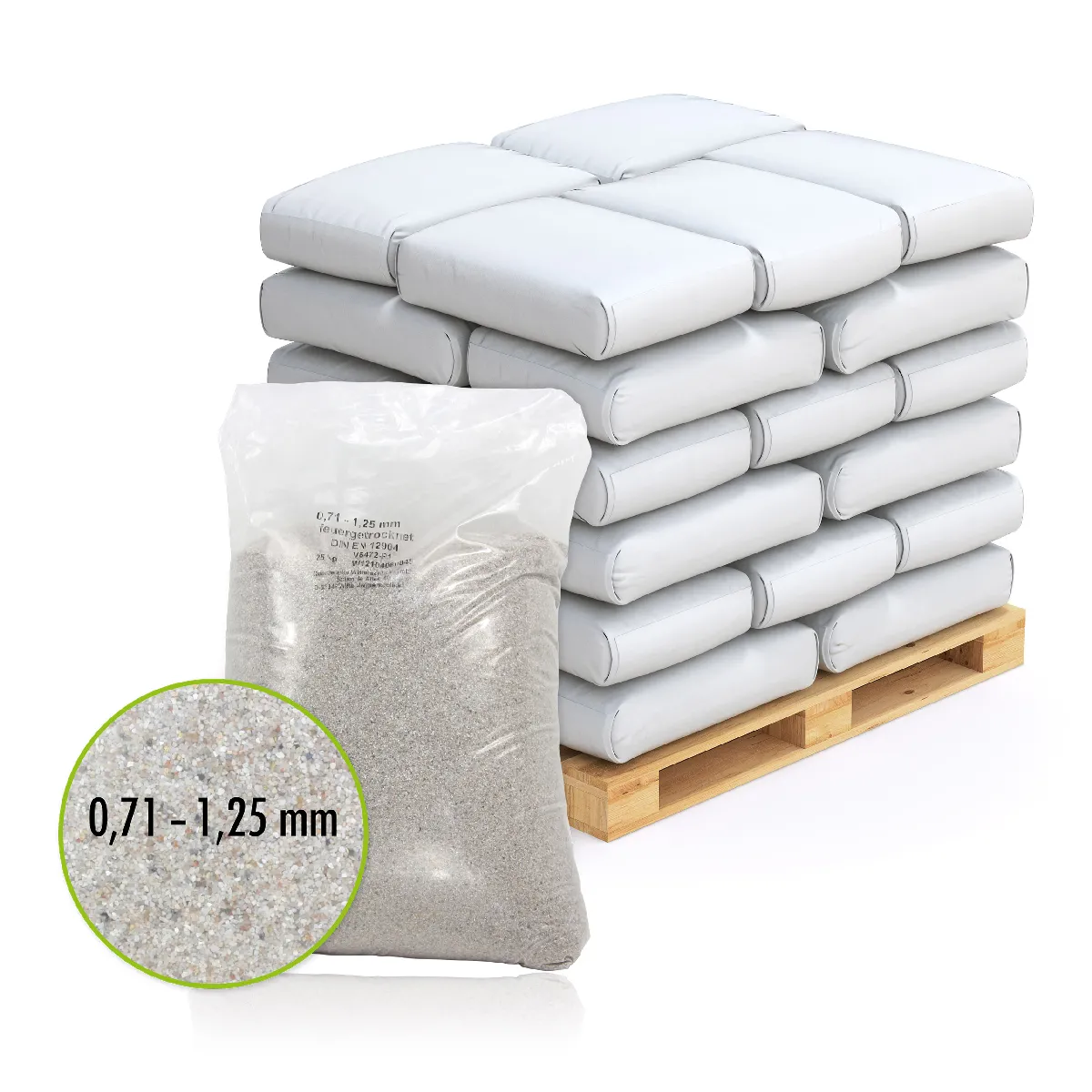 40 X 25 Kg Sable De Quartz Premium Pour Filtre De Piscine 0,71-1,25 Mm - Idéal Pour Filtration D'eau Potable