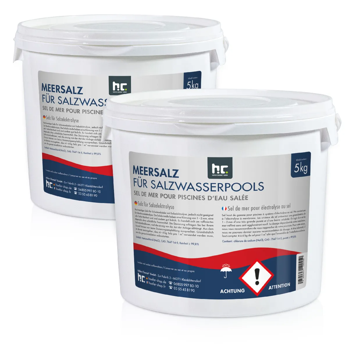 Sel De Piscine 2 X 5 Kg - Haute Pureté Pour Électrolyse Au Sel Et Eau Cristalline