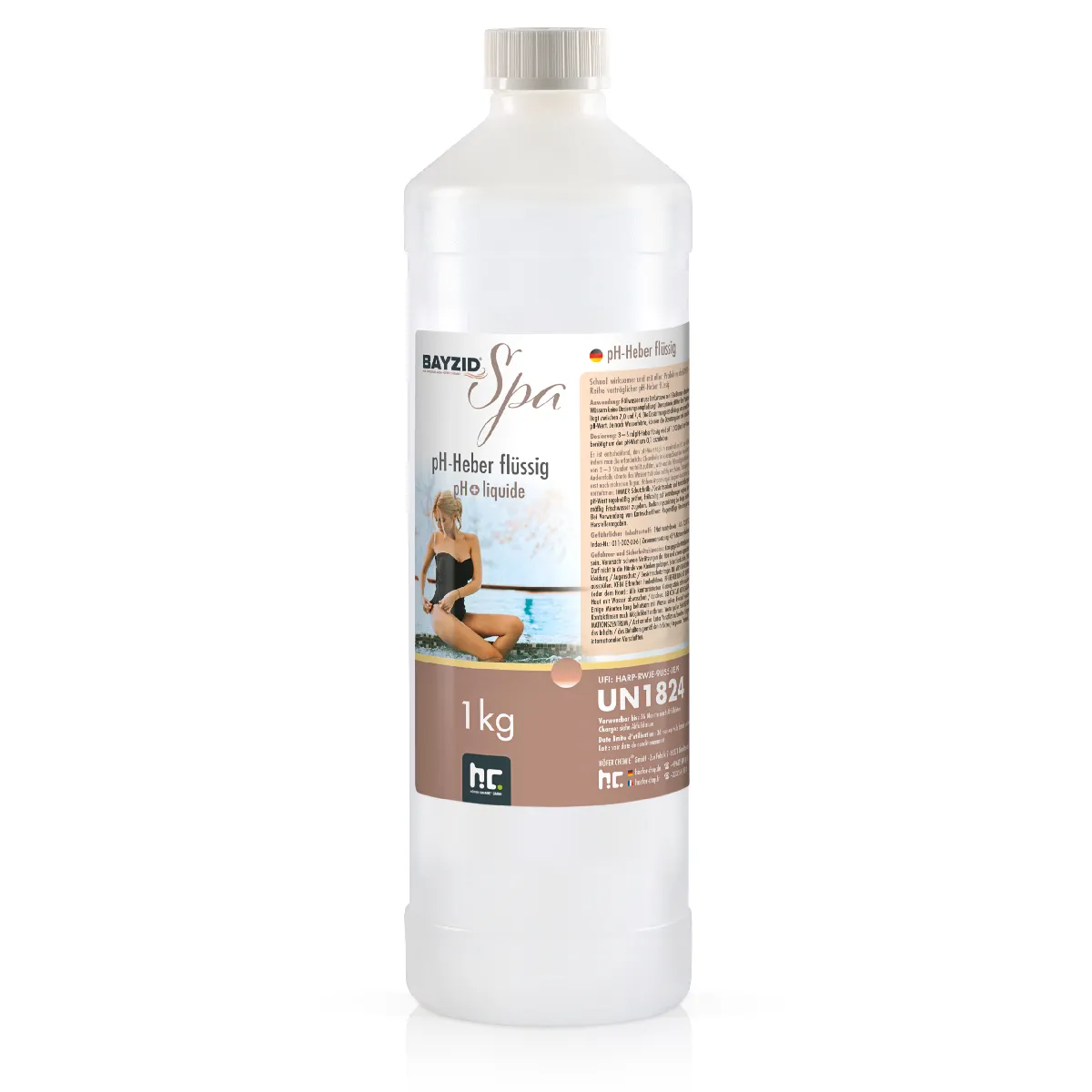 Bayzid Spa Exhausteur De Ph Plus Liquide 1 X 1 Kg Pour Spa - Augmente Rapidement Le Ph