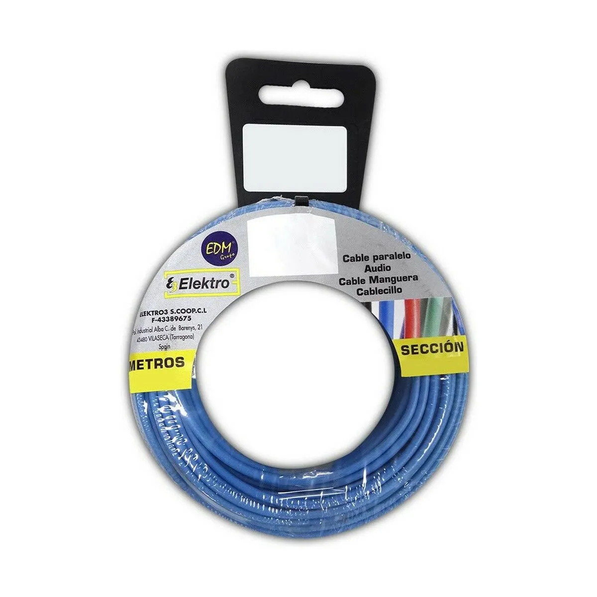 Edm Câble électrique 4 conducteurs - Bleu
